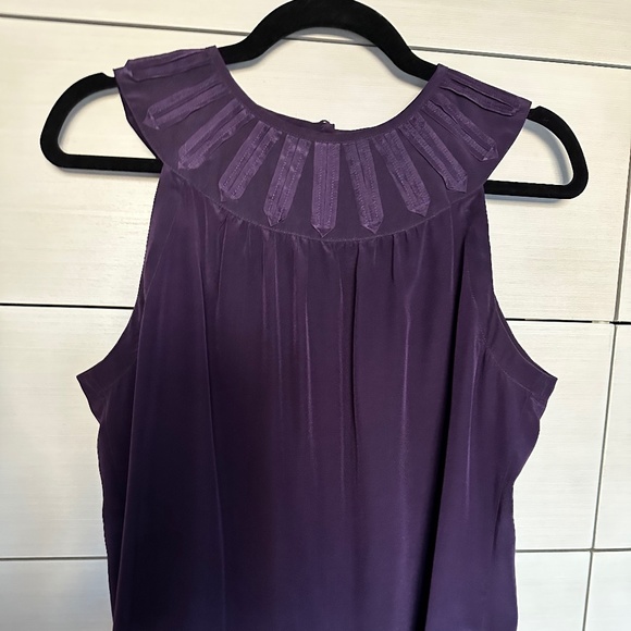Banana Republic Silk Sleeveless Blouse | Violet Purple | Size M - Picture 1 of 4